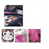 Коты Теплое постельное белье (Темно синий/розовый)  купить