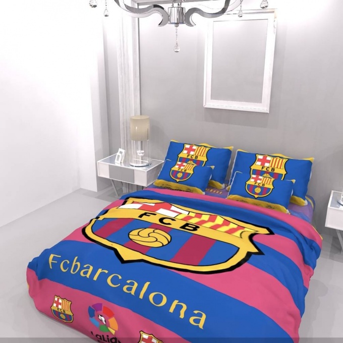 Постельное белье футбольное Барселона  купить