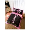 (Розовый/Черный) Розовая Пантера постельное белье  купить
