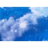 Комплект постельного белья Звездное небо Космос (Синий/Белый) 